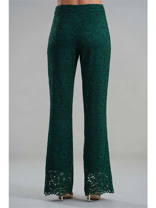 Pantalone in pizzo Nualy | I25N5434VERDE BOSCO